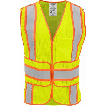 IRONWEAR Breakaway Safety Vest Class 2 w/ Wraparound Hook & Loop Closure (Lime/Medium-X-Large) 1290-L-MD-XL